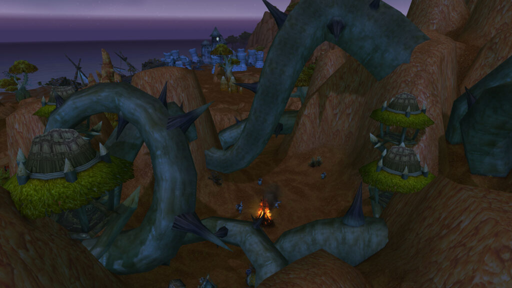Giant tentacle-like roots over a canyon